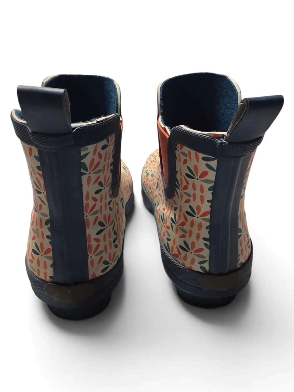 Women Size 9 Floral Pattern Rain Boots
